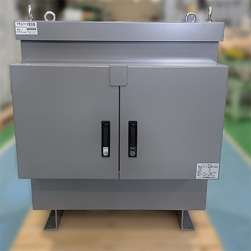 1644 産業機器用 200Vデルタ→200Vスター変換トランス（50kVA）｜屋外ケース仕様で対応