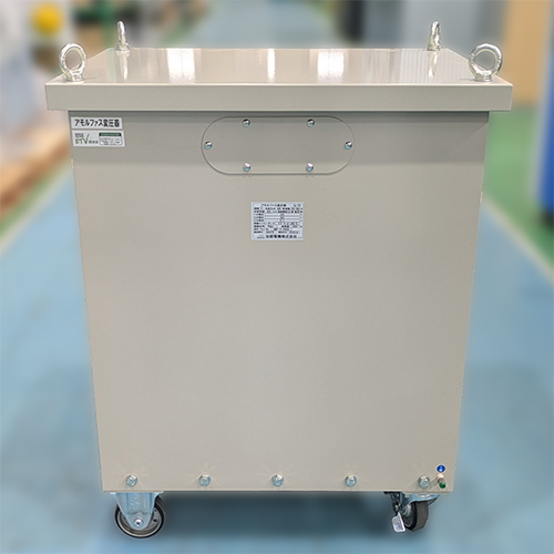 1637 工場装置用 昇圧変圧器 40kVA ｜移動式キャスター付きで柔軟配置可能